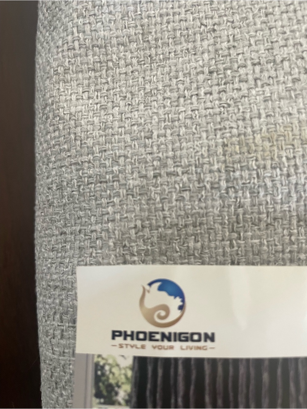 Light Gray Textured Curtain Panel